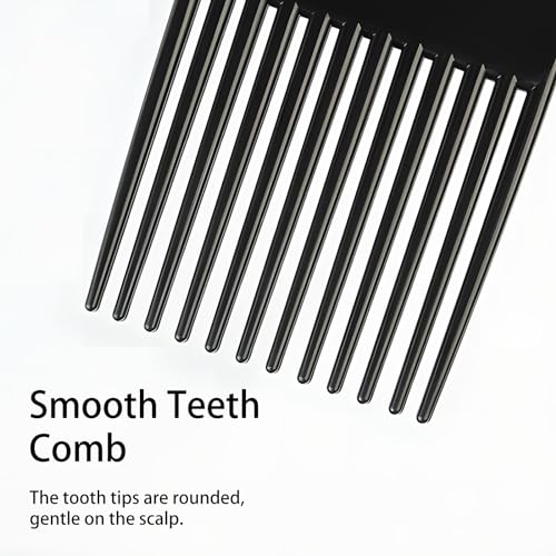 Kootinn 3pcs Wide-Tooth Hair Comb Set - Plastic Afro Pick & Styling Brush