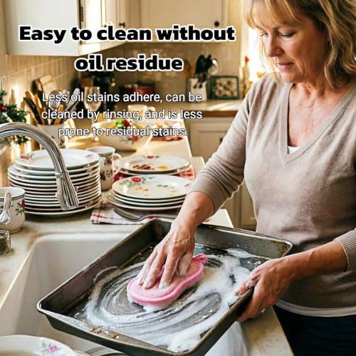 Heavy Duty Reusable Microfiber Kitchen Sponge Double-Sided Cleaning Pad