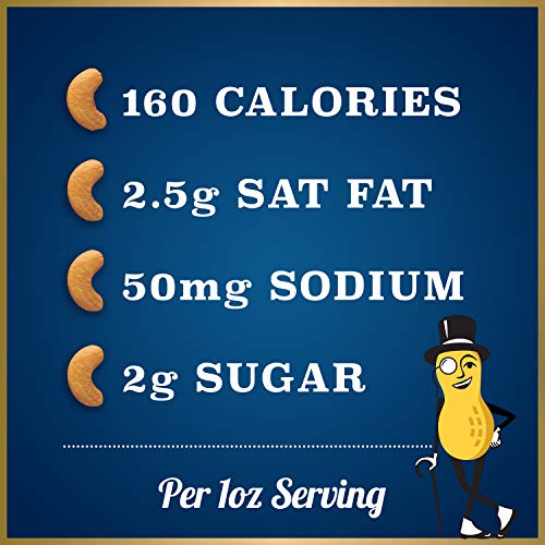 PLANTERS Deluxe Lightly Salted Whole Cashews, 18.25 oz. Resealable Jar