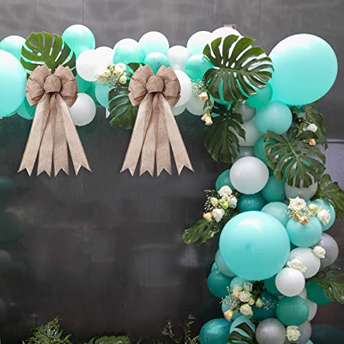 Large Burlap Wreath Bow Set for Christmas & Holiday Decorations