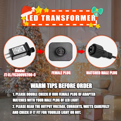 24V 0.25A LED Power Supply with Extension Cord for Holiday Lighting