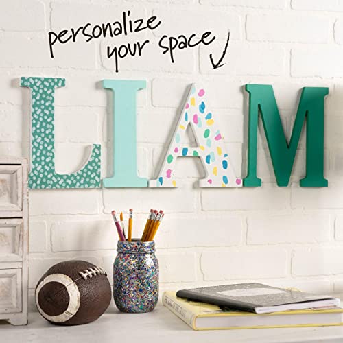 8" Unfinished Wood Letter for DIY Crafts - Plaid
