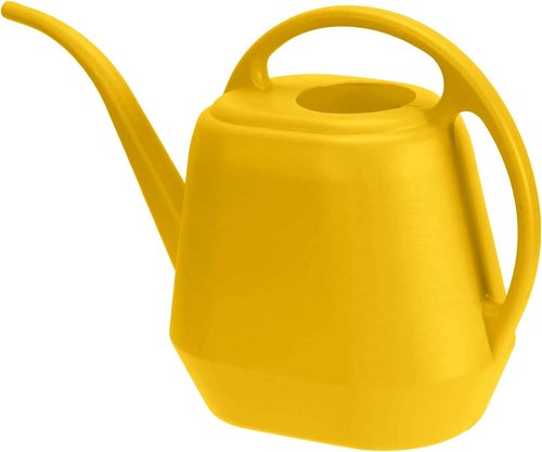 Fasmov 1-Gallon Plastic Watering Can - Bright Yellow Color for Easy Plant Care