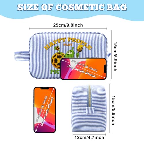 Pickleball Makeup Bag Sport Theme Cosmetic Pouch Gift for Women
