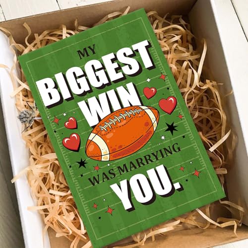 Football Valentine's Day Card for Husband or Wife - Funny Love Note