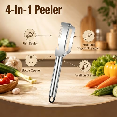 4-in-1 Stainless Steel Multifunctional Kitchen Peeler Tool