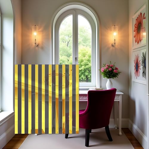 Gold Mirror Wall Stickers 10Pcs Acrylic Striped Art Tile Decals