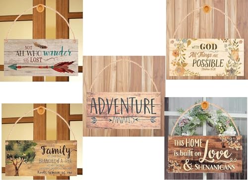 Welcome Snowman Wooden Wall Art Sign - 8x12 Inch Rustic Decor