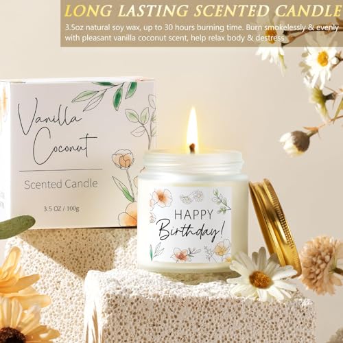 Happy Birthday Gift Basket for Women Mom Sister - Daisy Deluxe Set