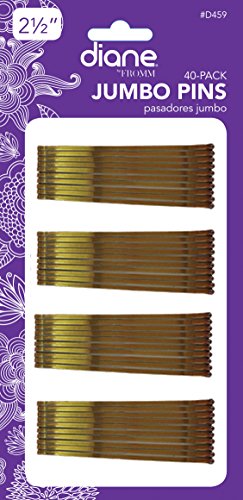 Diane Jumbo Bobby Pins - Bronze, 2.5 Inch, 40 Count