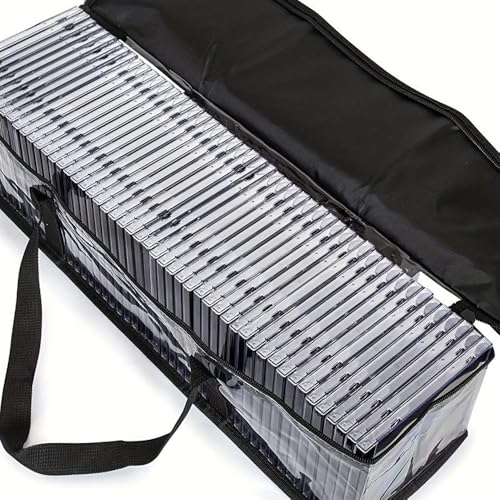 DraCra Large DVD Storage Bag - Clear Media Organizer for 40 CDs