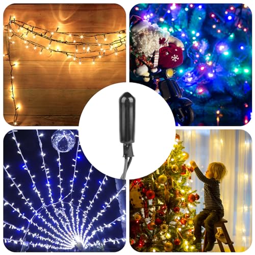 200pcs Black No Glow Caps for String Lights, Christmas Outdoor Yard Decor