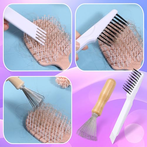 Hair Brush Cleaner Tool Set - 2 Piece Portable Comb Cleaner