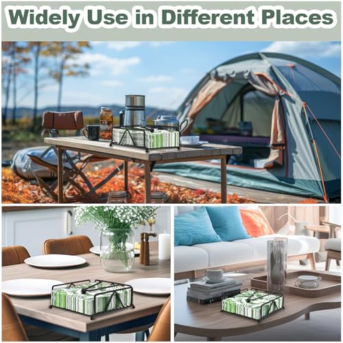 Weighted Napkin Holder for Indoor & Outdoor Use - Black Metal