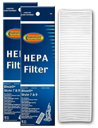 EnviroCare HEPA Vacuum Filter for Bissell Style 7/9/16 - 2 Pack