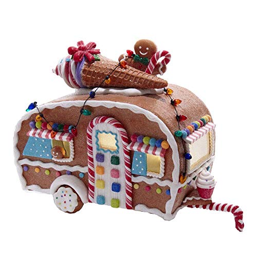 Battery-Operated Gingerbread Food Truck Light-Up Decor - 8.4 Inch
