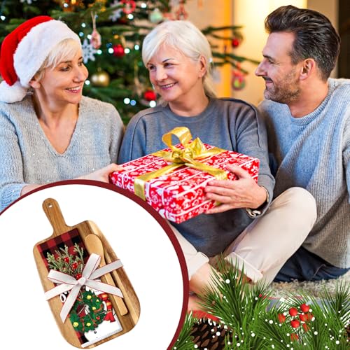 Santa Claus Christmas Kitchen Gift Set with Cutting Boards Towels & Utensils - 6 Sets