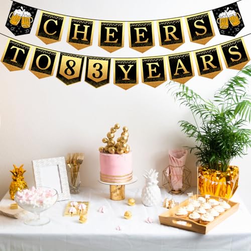 Elegant 83rd Birthday Banner - Sophisticated Party Decoration