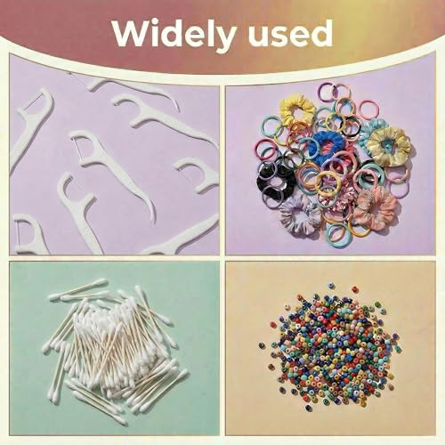 Portable Cotton Swab & Pad Holder Case - 4 Pack Travel Organizer