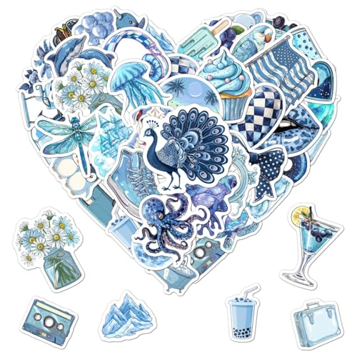 50 Pcs Cute Waterproof Stickers for Water Bottles & Laptops