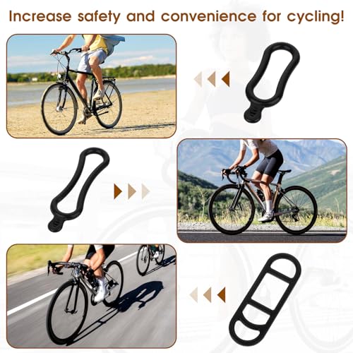10 Pieces Bicycle Light Silicone Straps Bike Silicone Mount Band Rubber Light Strap Replacement Bike Flashlight Mount Band Black Cycling Rubber Bands for Road Mountain Bike, Most Bicycle Light Sets