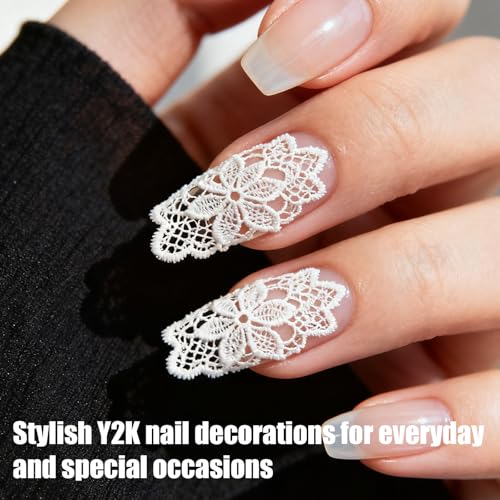 Sinbana 3D Lace Silicone Nail Mold for Y2K Manicure DIY Art