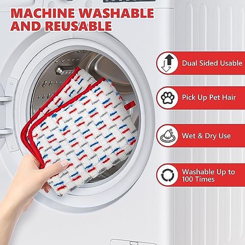 Microfiber Mop Pads for O-Cedar Promist MAX - 3 Pack Reusable Dual-Sided Cleaning Pads