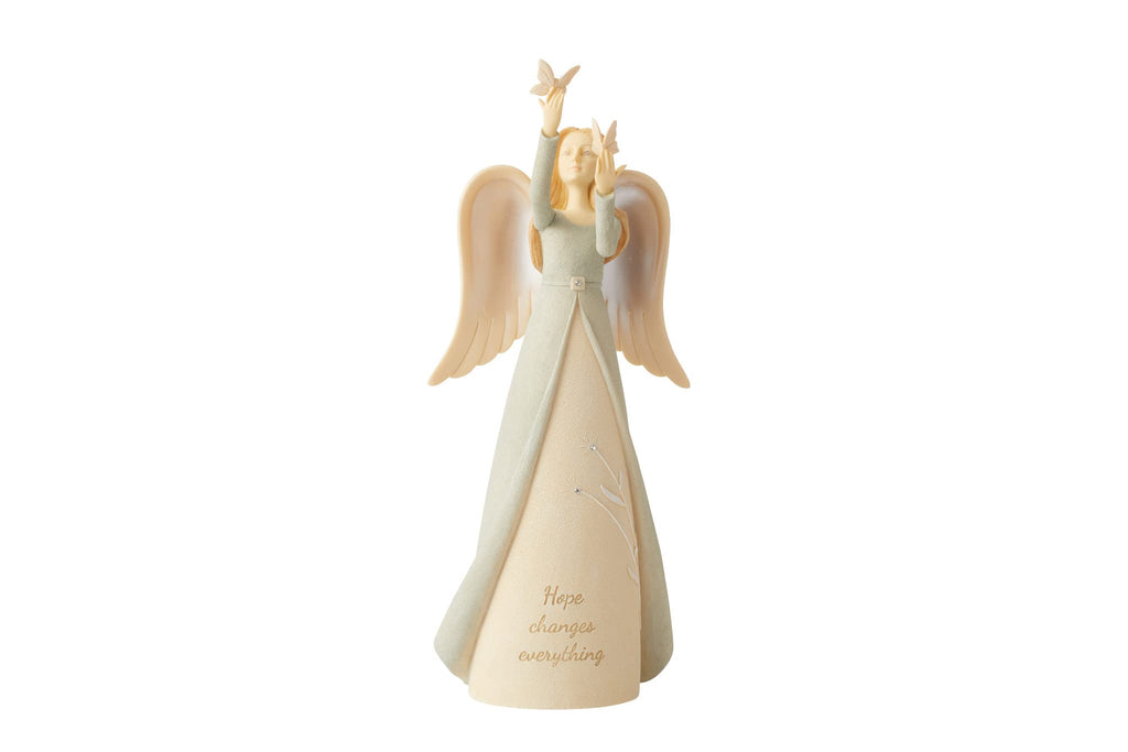 Enesco Foundations Hope Changes Everything Butterfly Angel Figurine, 9 Inch, Multicolor