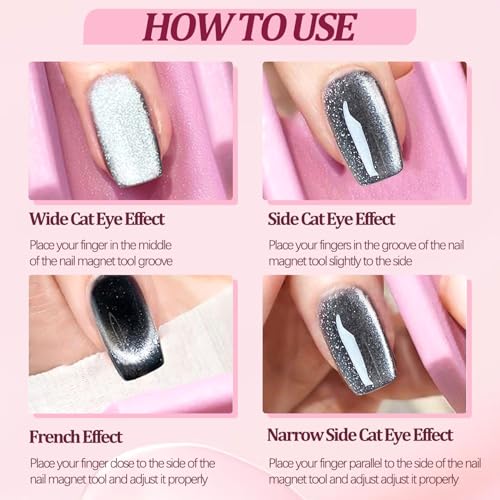Cat Eye Nail Magnet Tool with Magnetic Bead for DIY Manicure Art Design