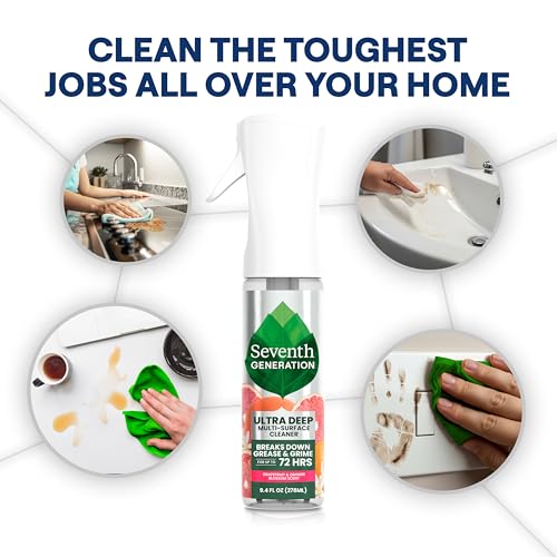 Seventh Generation Probiotic Multi Surface Cleaner Spray, Grapefruit & Orange, 9.4 Fl Oz