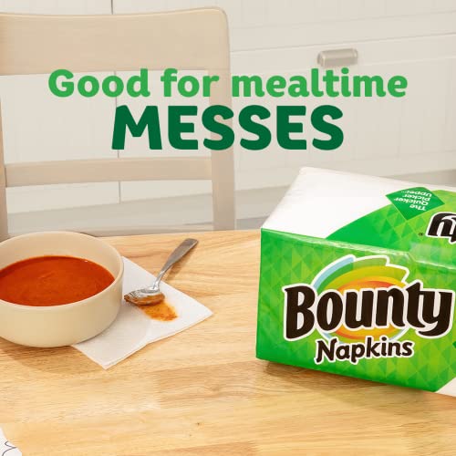 Bounty Quilted Paper Napkins, White, 200 Count (Pack of 3)