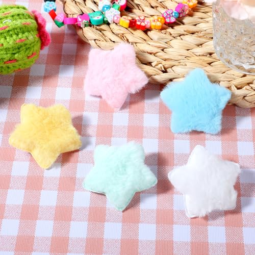 InnoHHustle 20 Pcs Fluffy Star Hair Clips Cute Y2K Fuzzy Hair Accessories