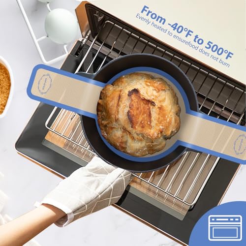Silicone Bread Sling for Dutch Oven - 2 Pack Round, Dark Blue