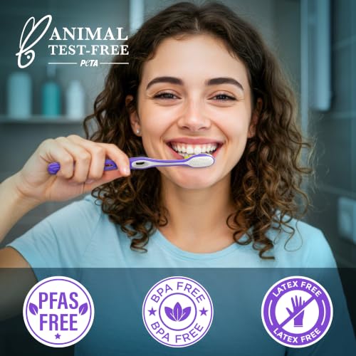 GuruNanda Silent Force Toothbrush Big Tuft Bristles 2 Pack