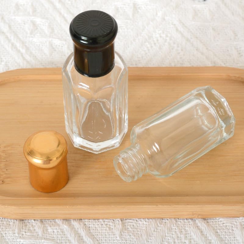 Black Glass Roller Bottle 10ml Refillable Perfume Sample Container