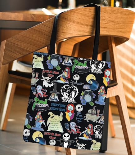 Ghost Lover Tote Bag - Jack and Sally Fans Ghost Dog Shoulder Bag Variation of Ghost B Bag