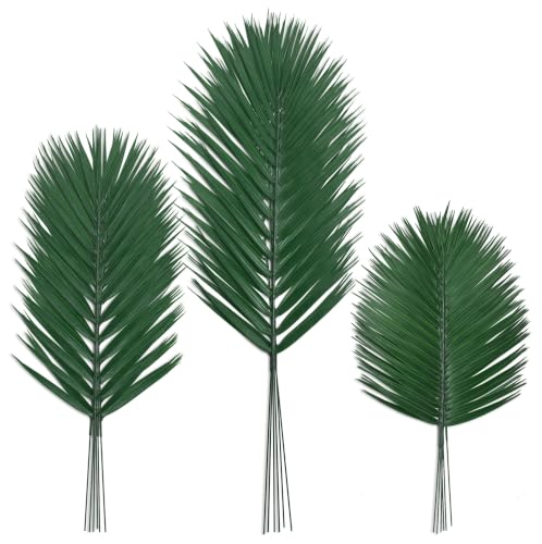 18-Piece Tropical Faux Palm Leaves for Home Decor & Parties