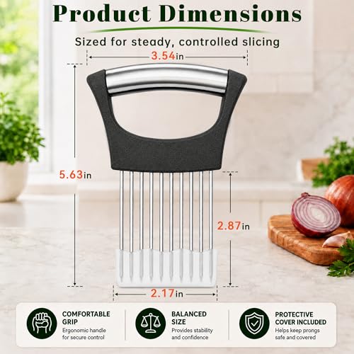 Hydro2Go Stainless Steel Onion Slicer with Protective Cover