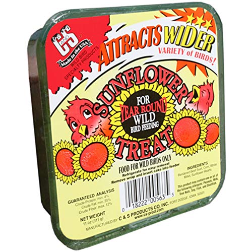 C&S Sunflower Wild Bird Suet Treat - Year-Round Feeding