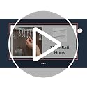 2Pcs 40cm Adhesive Sliding Rail Hook Rack - No-Drill Wall Utensil Hanger