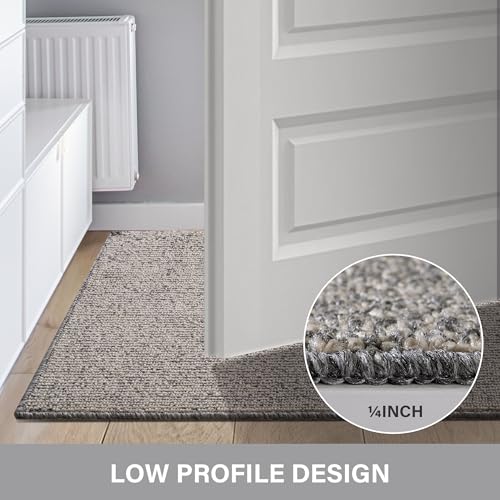 GRANNY SAYS Grey Indoor Doormat 32" x 20" Non-Slip Washable