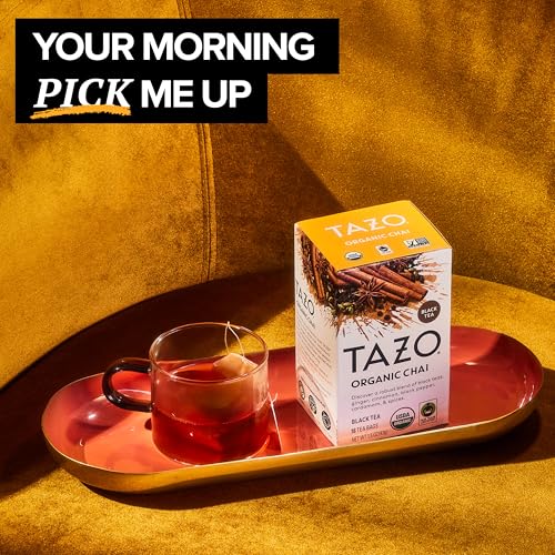 TAZO Organic Chai Black Tea Bags, Spice Blend, 96 Count (Pack of 12)