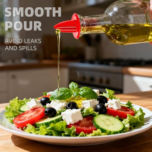 6-Pack Plastic Liquor Pourers - Precision Spouts for Syrups & Drinks