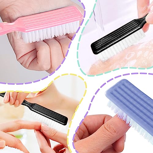 ROSVIDY 8 PCS Nail Brush for Cleaning Fingernails and Toenails, Handle Grip Scrub Brushes