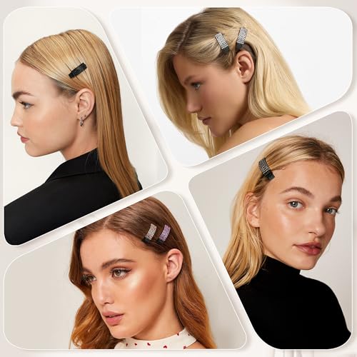 Small Rhinestone Hair Clips 10 Pack Bling Mini Crystal Hair Claw Clips