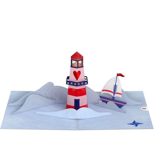 Lovepop Valentine's Day Pop-Up Card with LED Lights for Her and Him - 3D Light-Up Greeting Cards for Boys, Girls, Men, Women - Light of My Life - 5" x 7" Card - Blank Notecard & Envelope Included