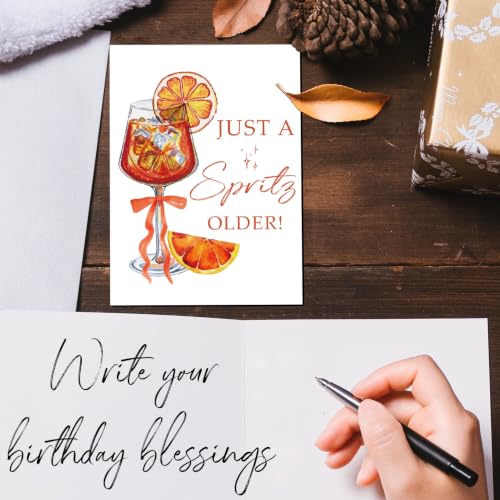 Funny Birthday Card - Just a Spritz Older Cocktail Card