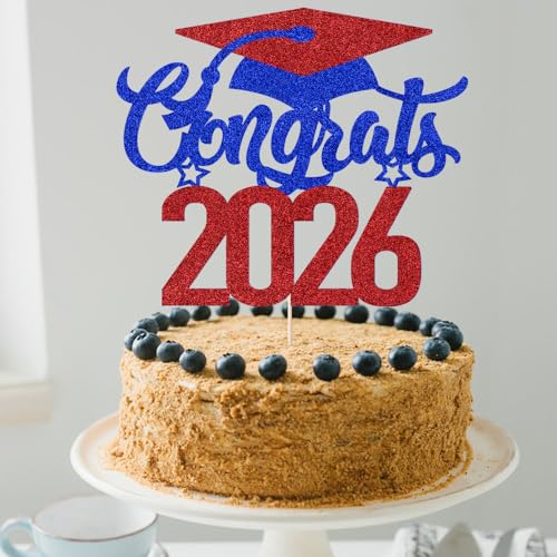 Congrats 2026 Graduation Cake Topper | High-Quality Party Decoration