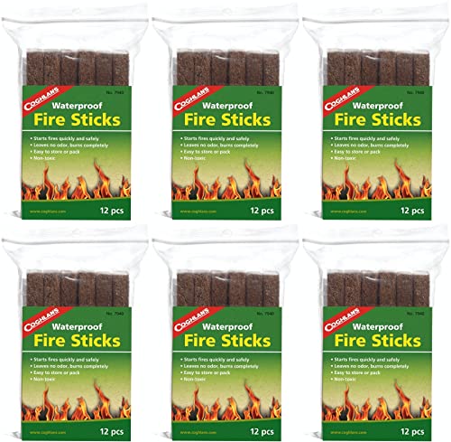 Coghlan's 12 Pack Fire Starter Sticks - Waterproof, All-Natural Wood
