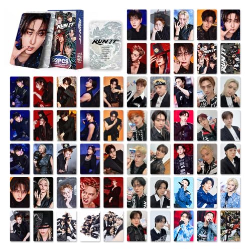 Stray Kids RUN IT Album Photocard & Sticker Set - Colorful 92-Piece Collection